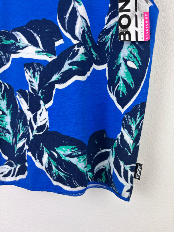 Bonds Leaf Print Vest 12-18 Months-Tops-Second Snuggle Preloved