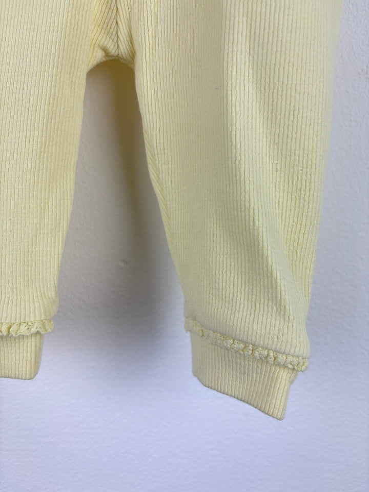 Next Yellow Lace Top And Leggings Set 3-6 Months-Sets-Second Snuggle Preloved