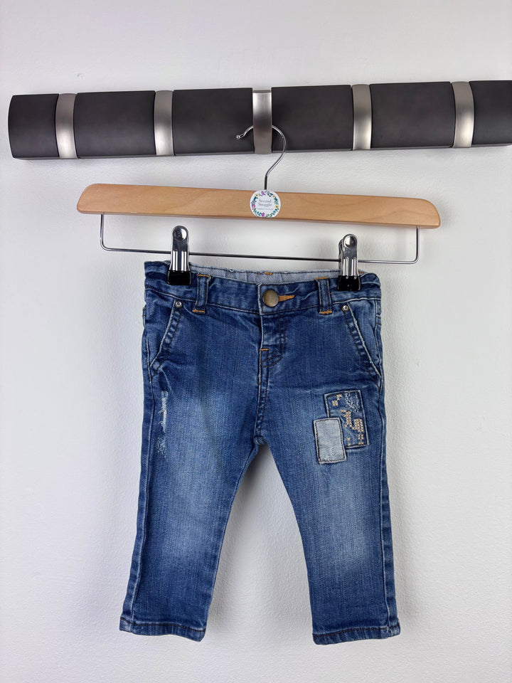 Zara Patch Jeans 3-6 Months-Trousers-Second Snuggle Preloved