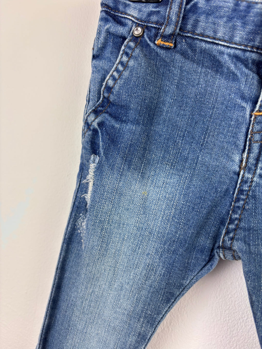 Zara Patch Jeans 3-6 Months-Trousers-Second Snuggle Preloved