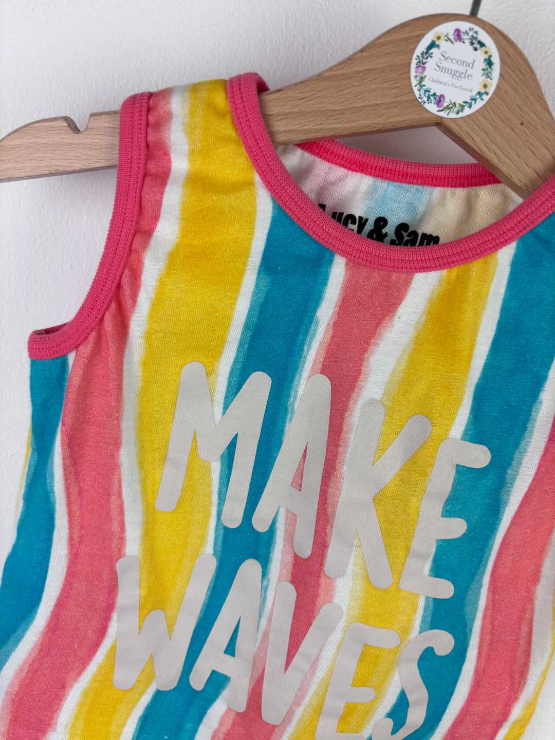 Lucy And Sam Make Waves Vest 9-12 Months-Tops-Second Snuggle Preloved