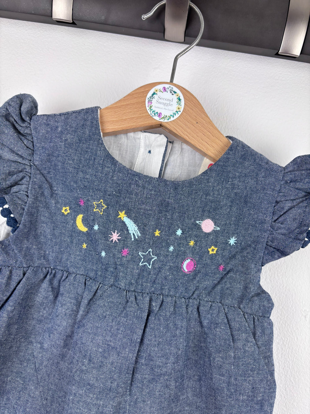 Piccalilly Space Romper 0-3 Months-Rompers-Second Snuggle Preloved