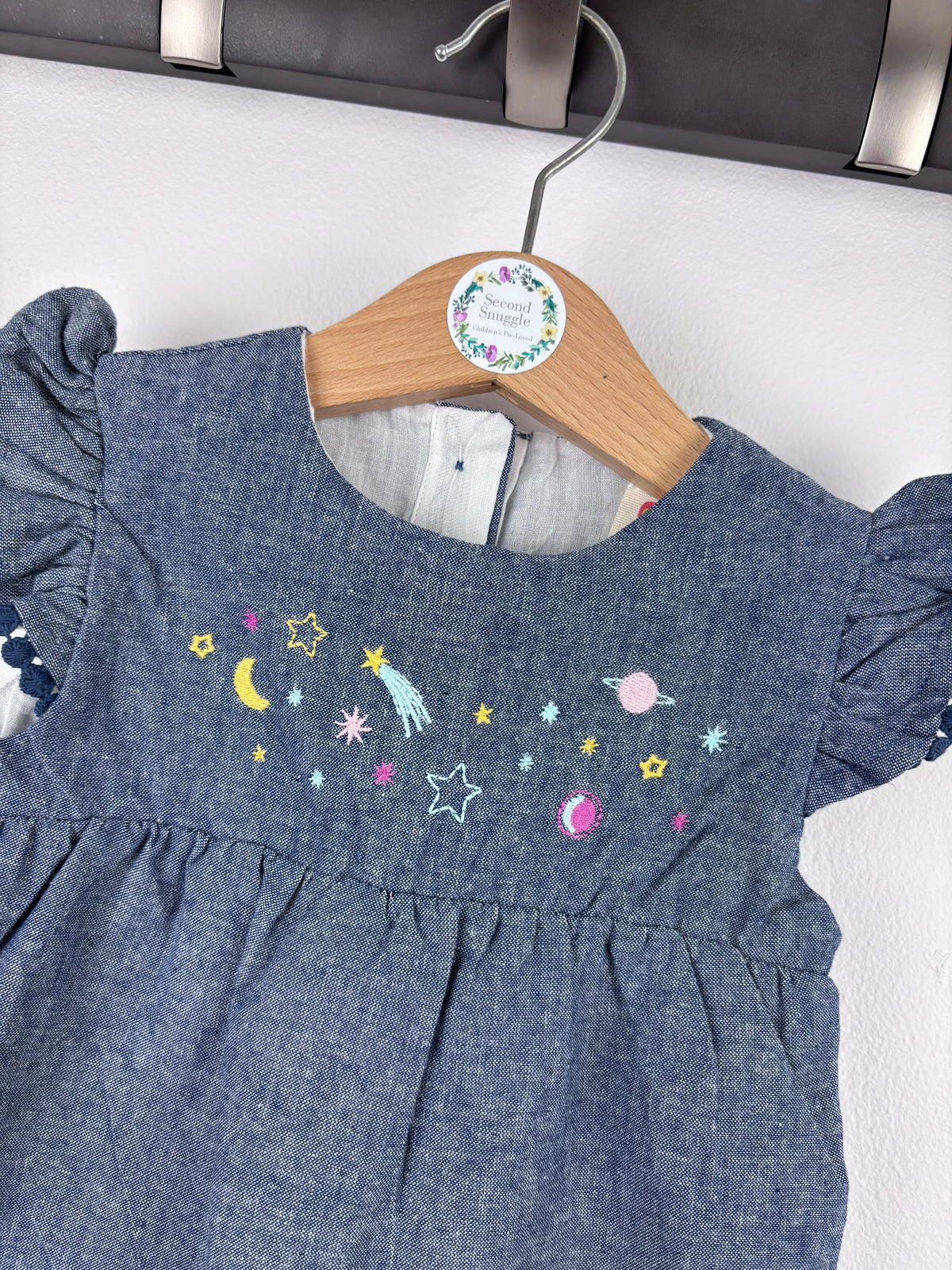 Piccalilly Space Romper 0-3 Months-Rompers-Second Snuggle Preloved