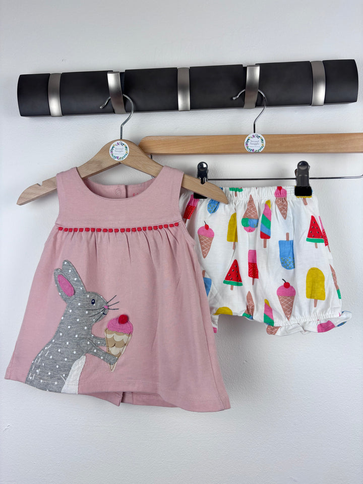 Baby Boden Pink Rabbit Top And Ice Cream Shorts Various Sizes-Sets-Second Snuggle Preloved