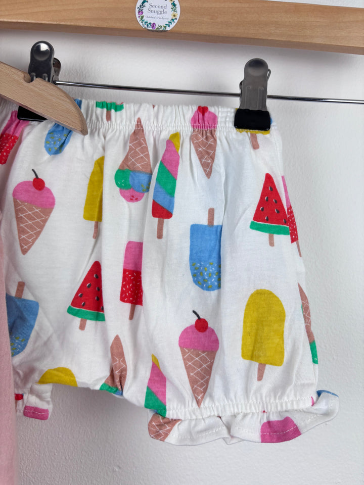 Baby Boden Pink Rabbit Top And Ice Cream Shorts Various Sizes-Sets-Second Snuggle Preloved