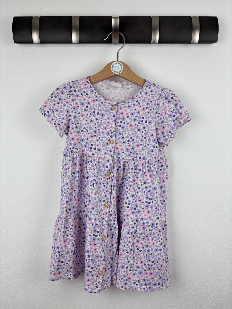 H&M Lilac Floral Dress 2-3 Years-Dresses-Second Snuggle Preloved