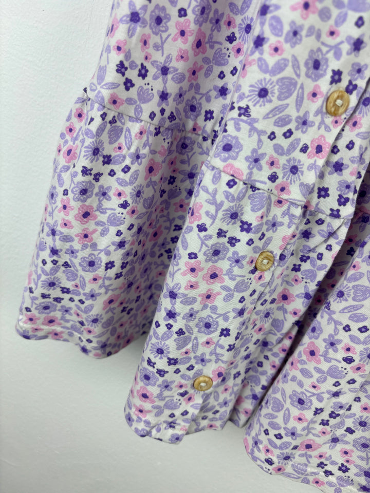 H&M Lilac Floral Dress 2-3 Years-Dresses-Second Snuggle Preloved