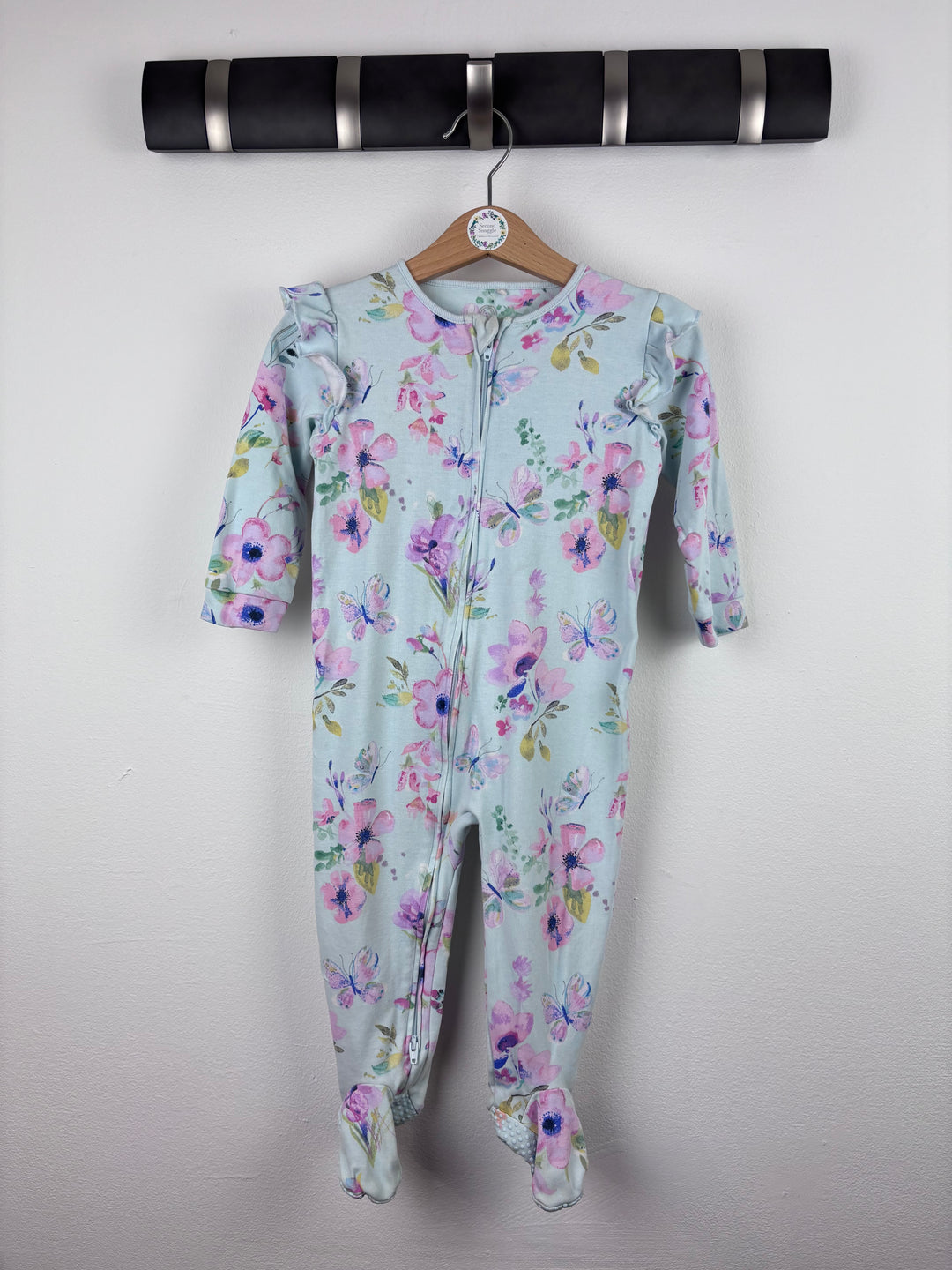 Next Floral Sleepsuit 12-18 Months-Sleepsuits-Second Snuggle Preloved