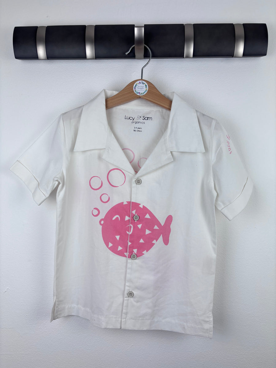 Lucy & Sam Fish Shirt 3-4 Years-Shirts-Second Snuggle Preloved