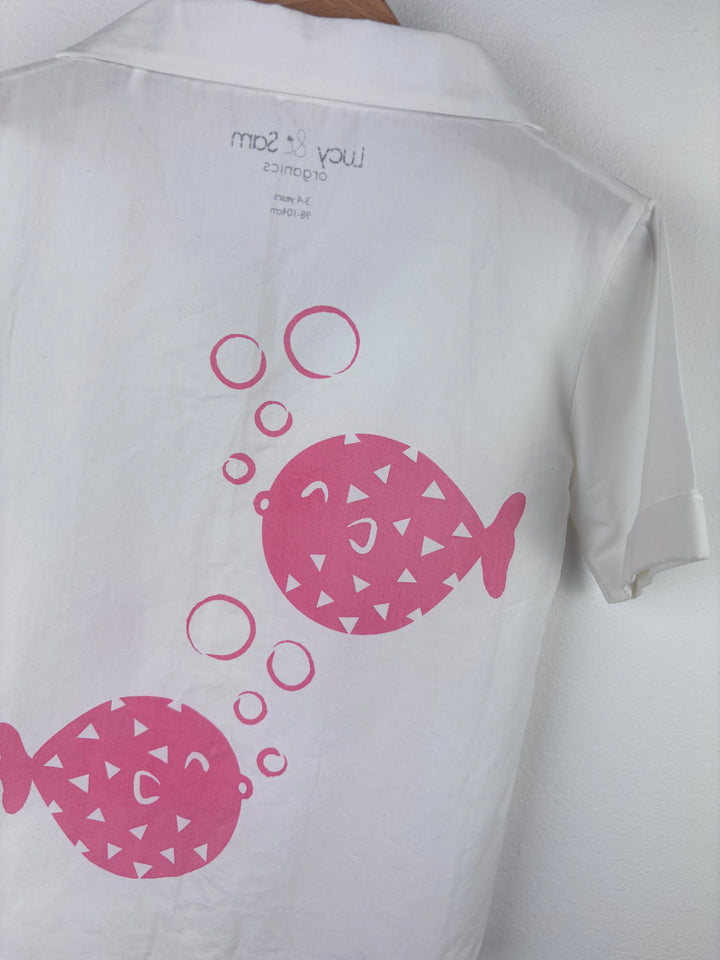 Lucy & Sam Fish Shirt 3-4 Years-Shirts-Second Snuggle Preloved
