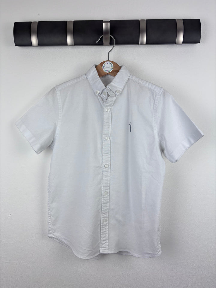 Next White Short Sleeve Shirt 7 Years-Shirts-Second Snuggle Preloved