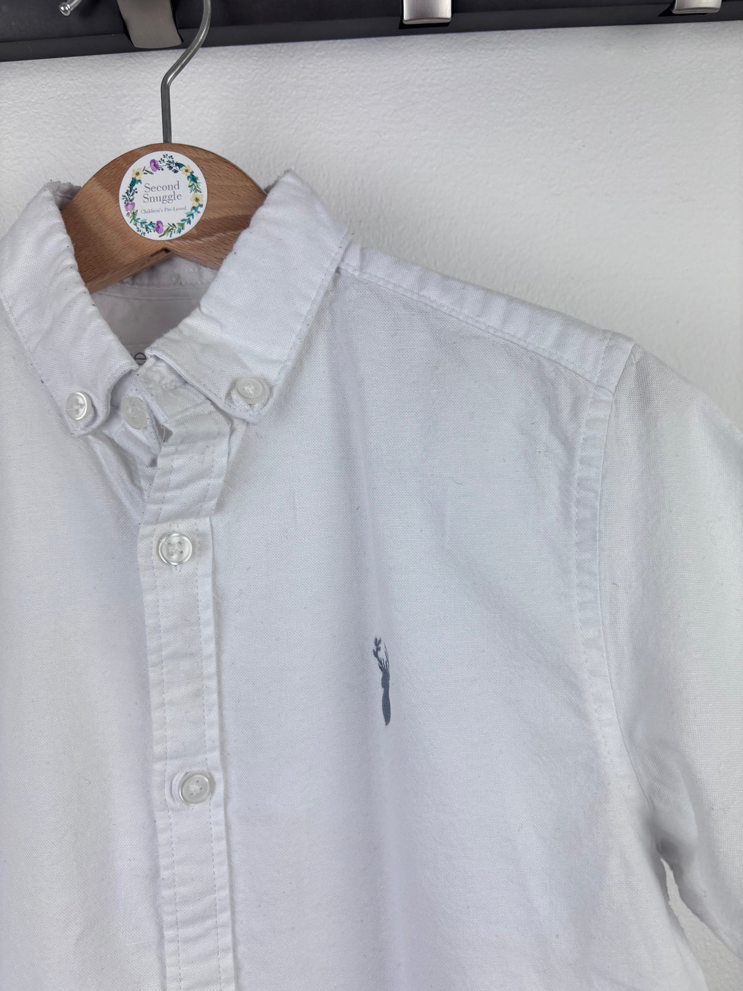 Next White Short Sleeve Shirt 7 Years-Shirts-Second Snuggle Preloved