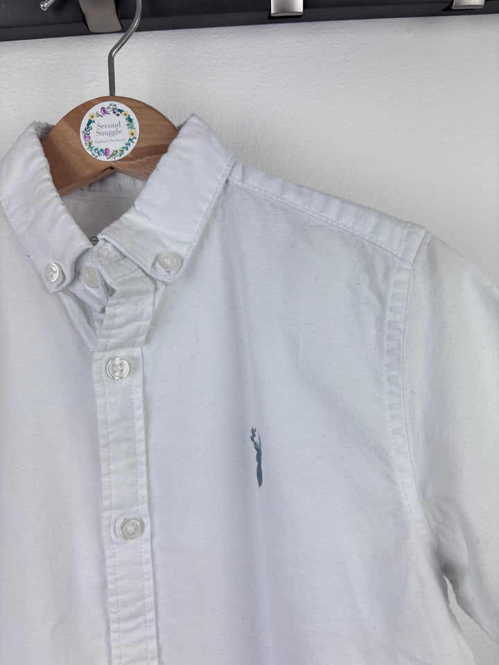 Next White Short Sleeve Shirt 7 Years-Shirts-Second Snuggle Preloved