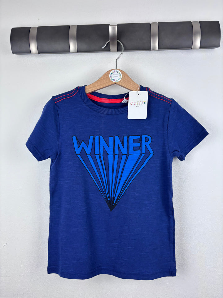 Outfit Blue Winner T Shirt 3-4 Years-Tops-Second Snuggle Preloved