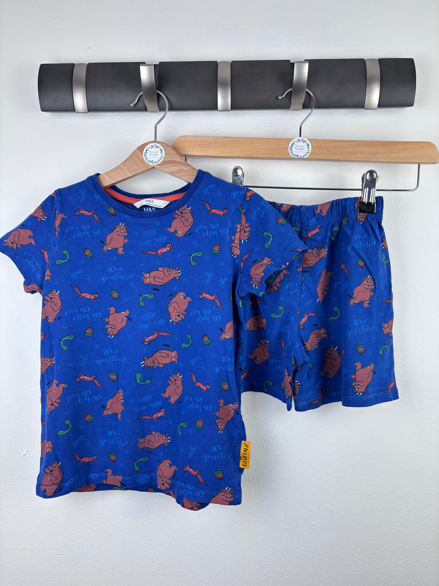 M&S Blue Gruffalo Short Pyjamas 4-5 Years-Night Wear-Second Snuggle Preloved