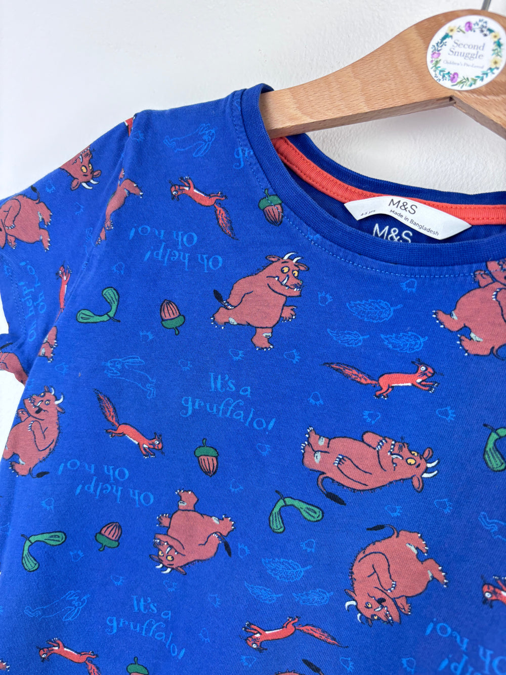 M&S Blue Gruffalo Short Pyjamas 4-5 Years-Night Wear-Second Snuggle Preloved