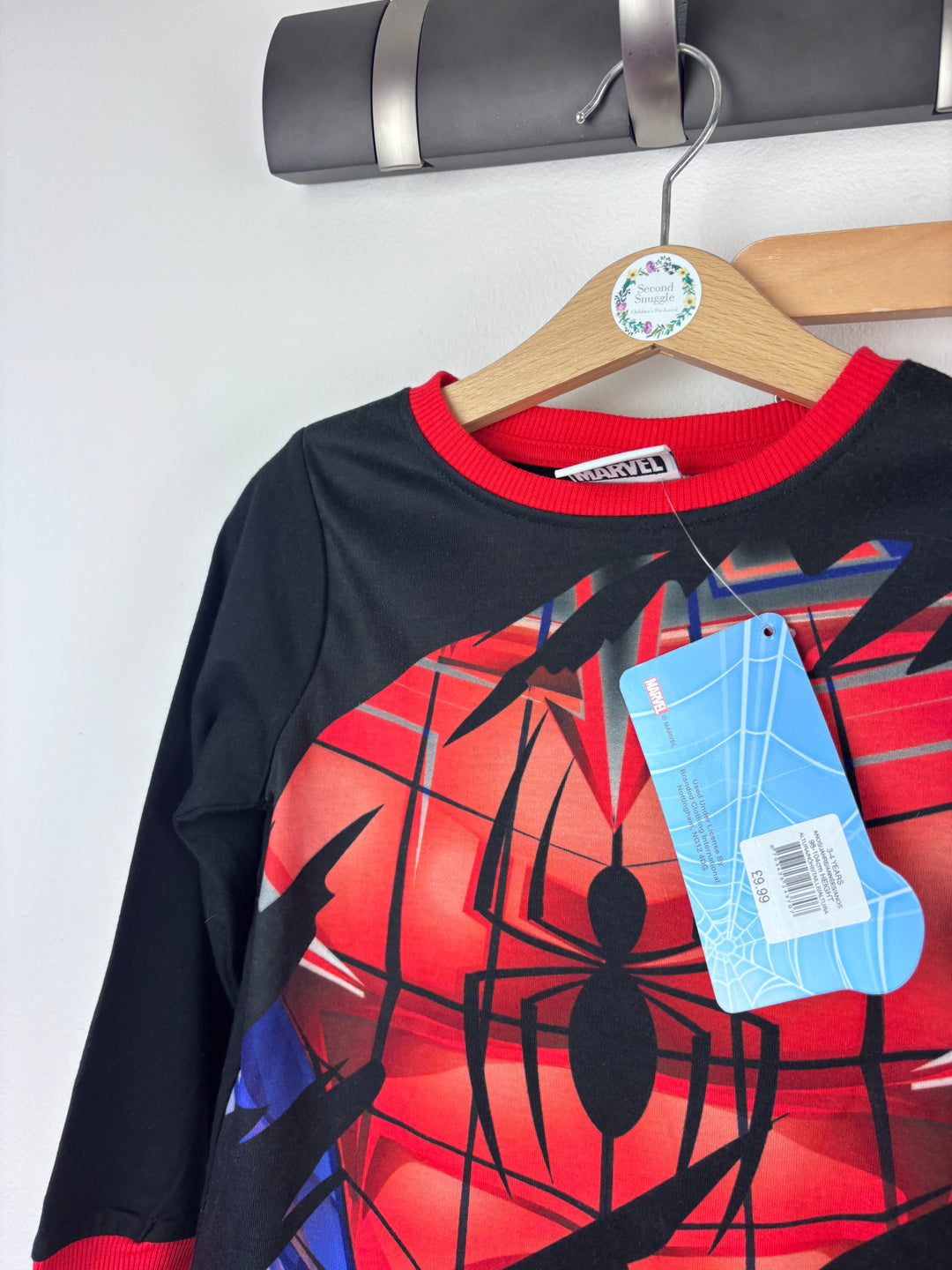 Marvel Spiderman Pyjamas 3-4 Years-Night Wear-Second Snuggle Preloved