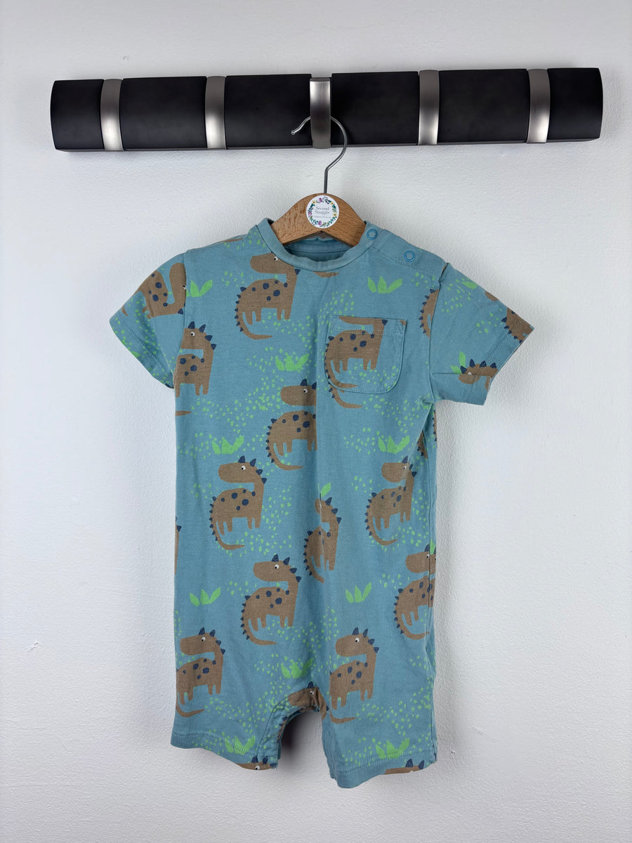 M&S Blue Dinosaur Romper 12-18 Months-Shirts-Second Snuggle Preloved