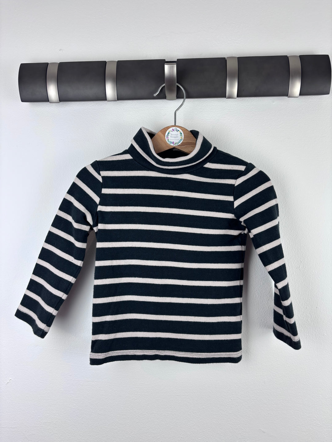Next Navy Stripe Roll Neck Top 12-18 Months-Tops-Second Snuggle Preloved