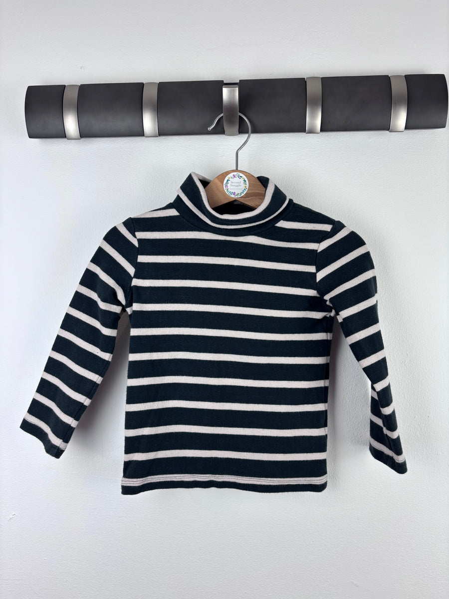 Next Navy Stripe Roll Neck Top 12-18 Months-Tops-Second Snuggle Preloved