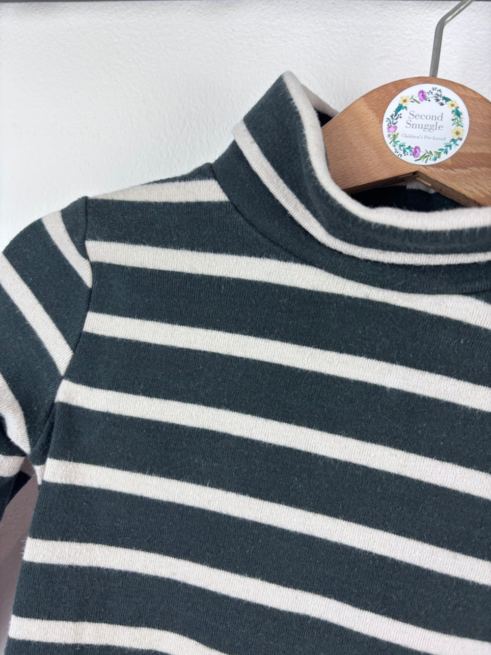Next Navy Stripe Roll Neck Top 12-18 Months-Tops-Second Snuggle Preloved