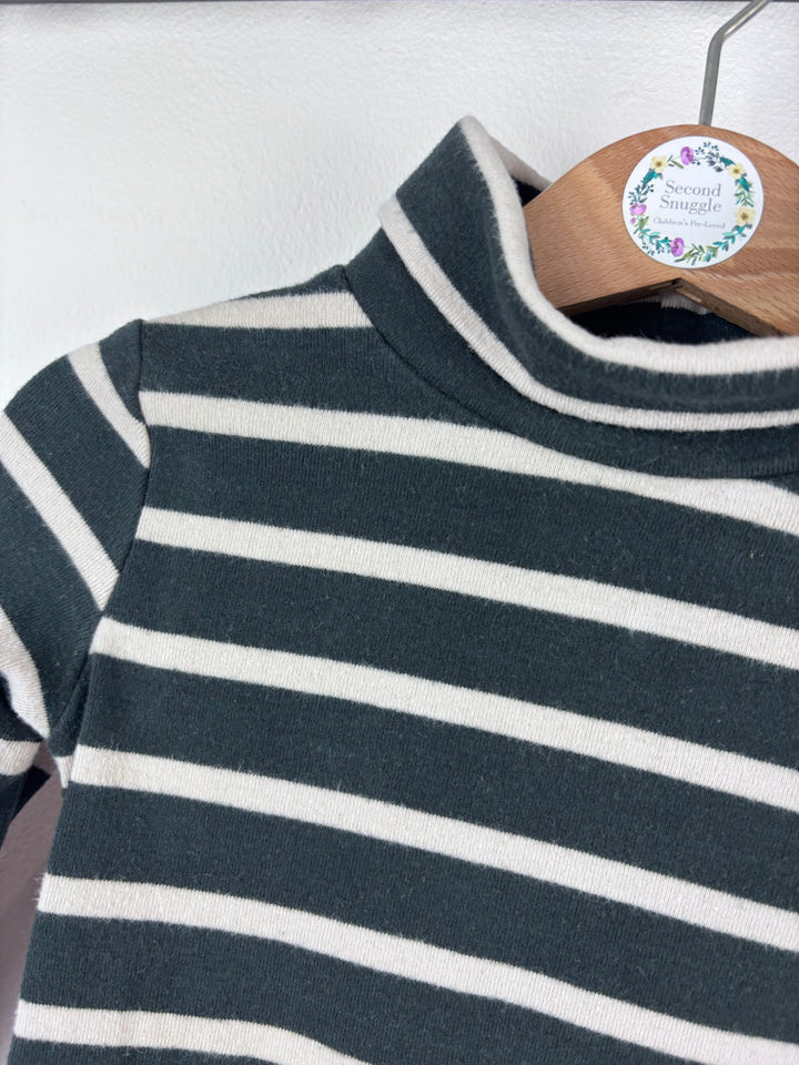 Next Navy Stripe Roll Neck Top 12-18 Months-Tops-Second Snuggle Preloved