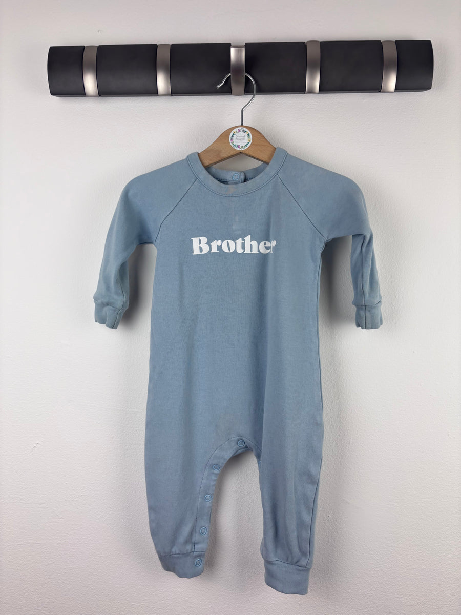 Bob & Blossom Blue Brother Sleepsuit 6-12 Months-Rompers-Second Snuggle Preloved