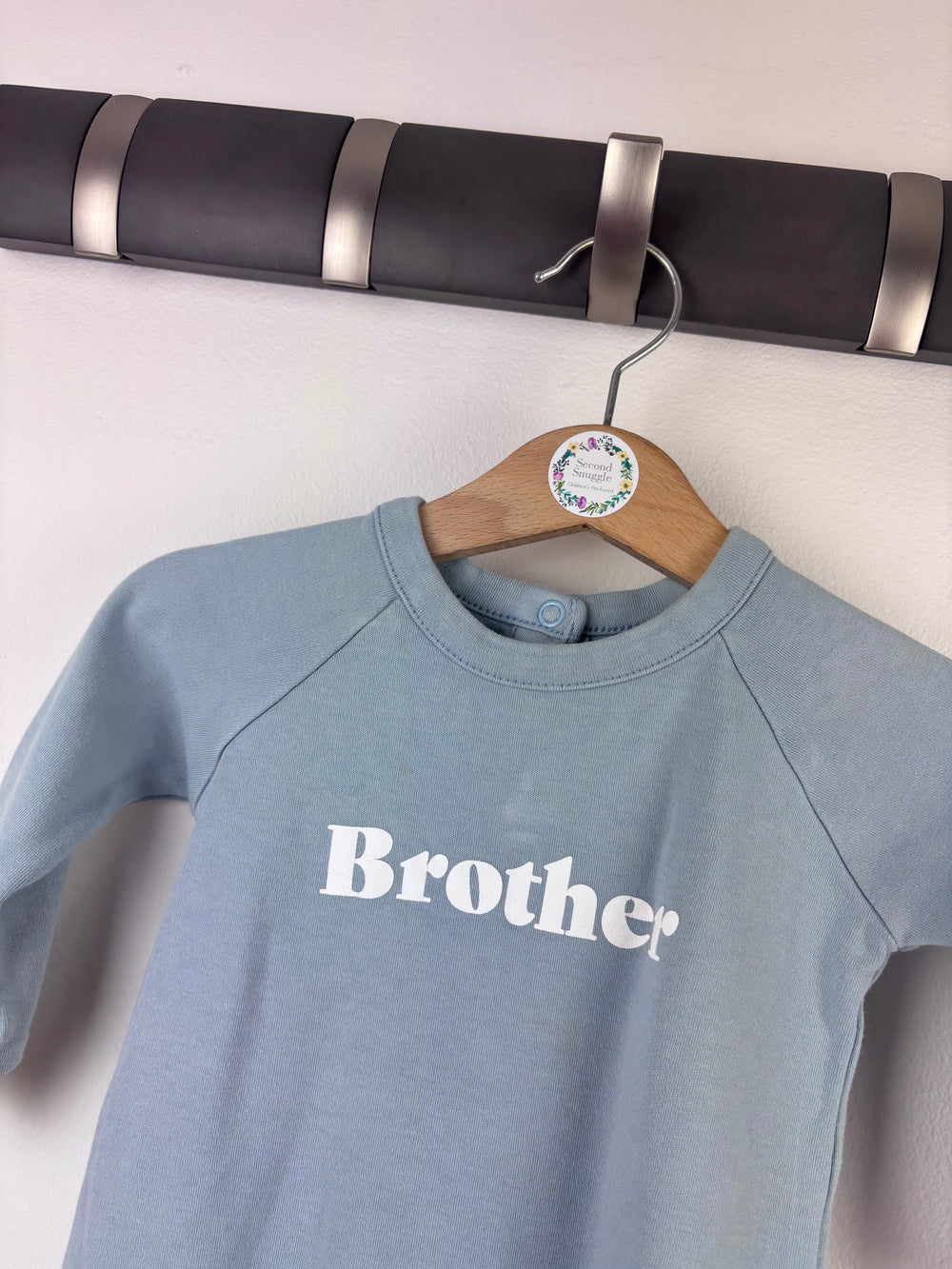 Bob & Blossom Blue Brother Sleepsuit 6-12 Months-Rompers-Second Snuggle Preloved