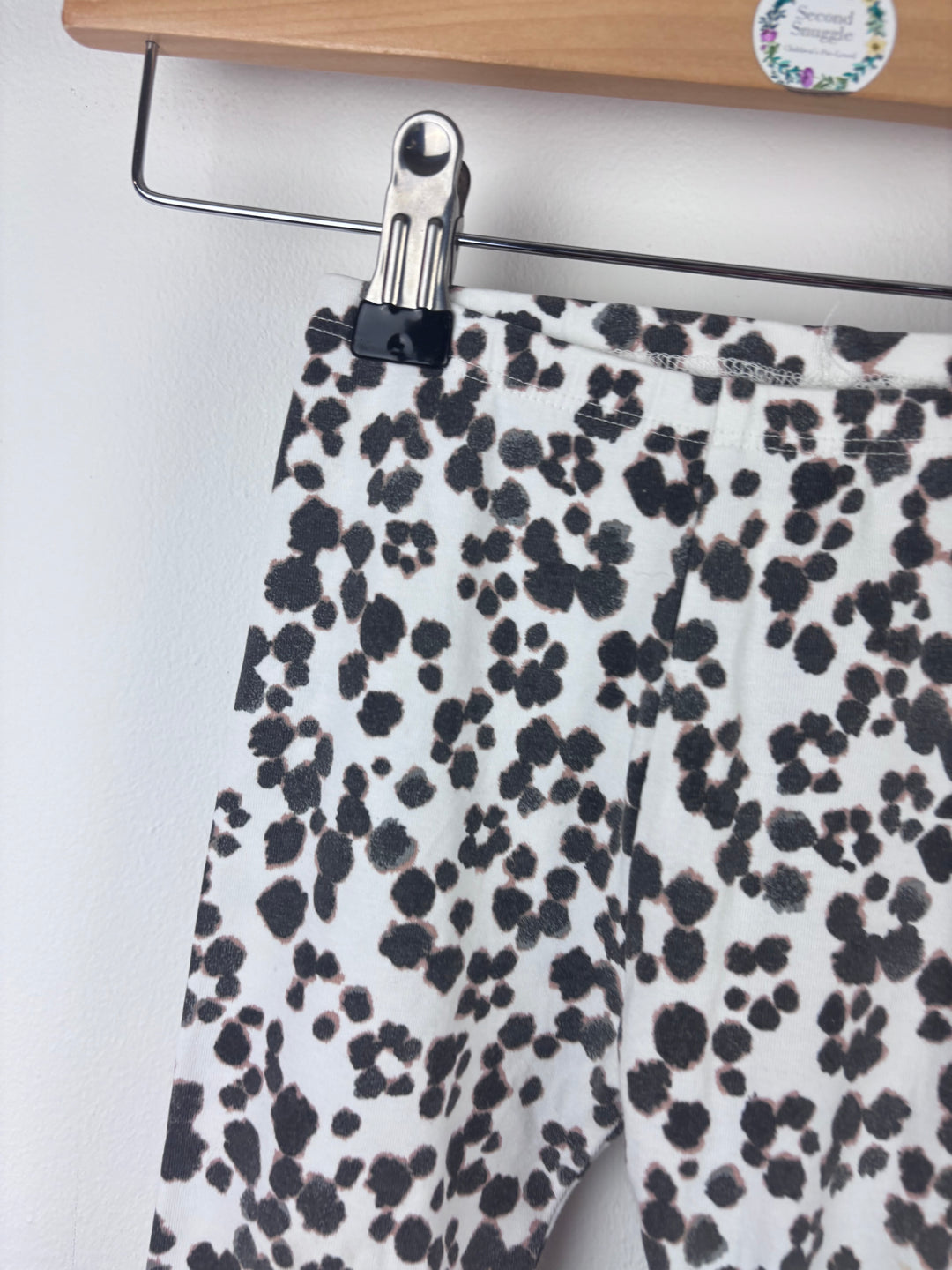 Next Black Spotty Leggings 12-18 Months - PLAY-Leggings-Second Snuggle Preloved