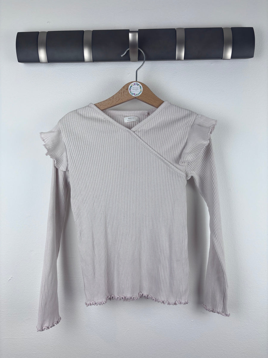 Next Cream Ribbed Top 5-6 Years-Tops-Second Snuggle Preloved