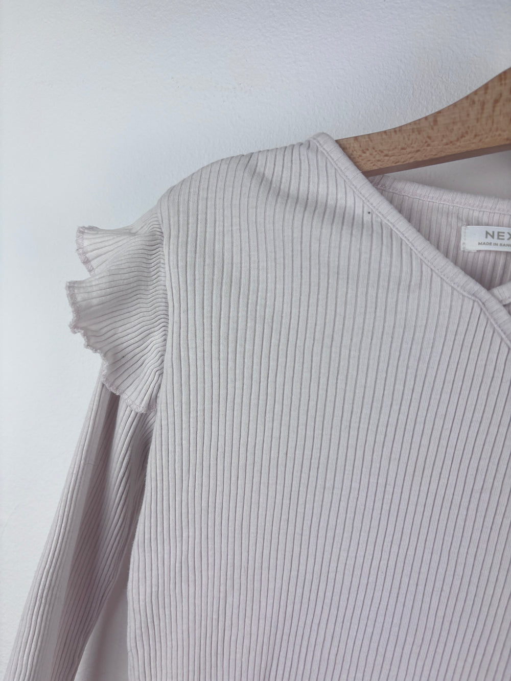 Next Cream Ribbed Top 5-6 Years-Tops-Second Snuggle Preloved