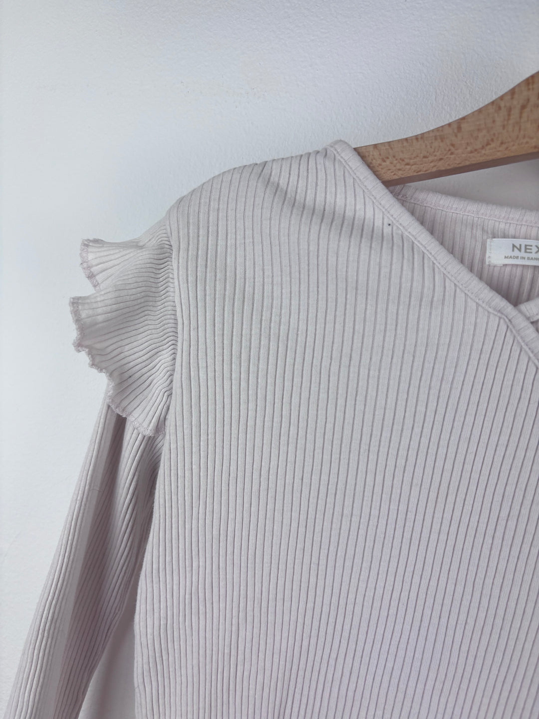 Next Cream Ribbed Top 5-6 Years-Tops-Second Snuggle Preloved