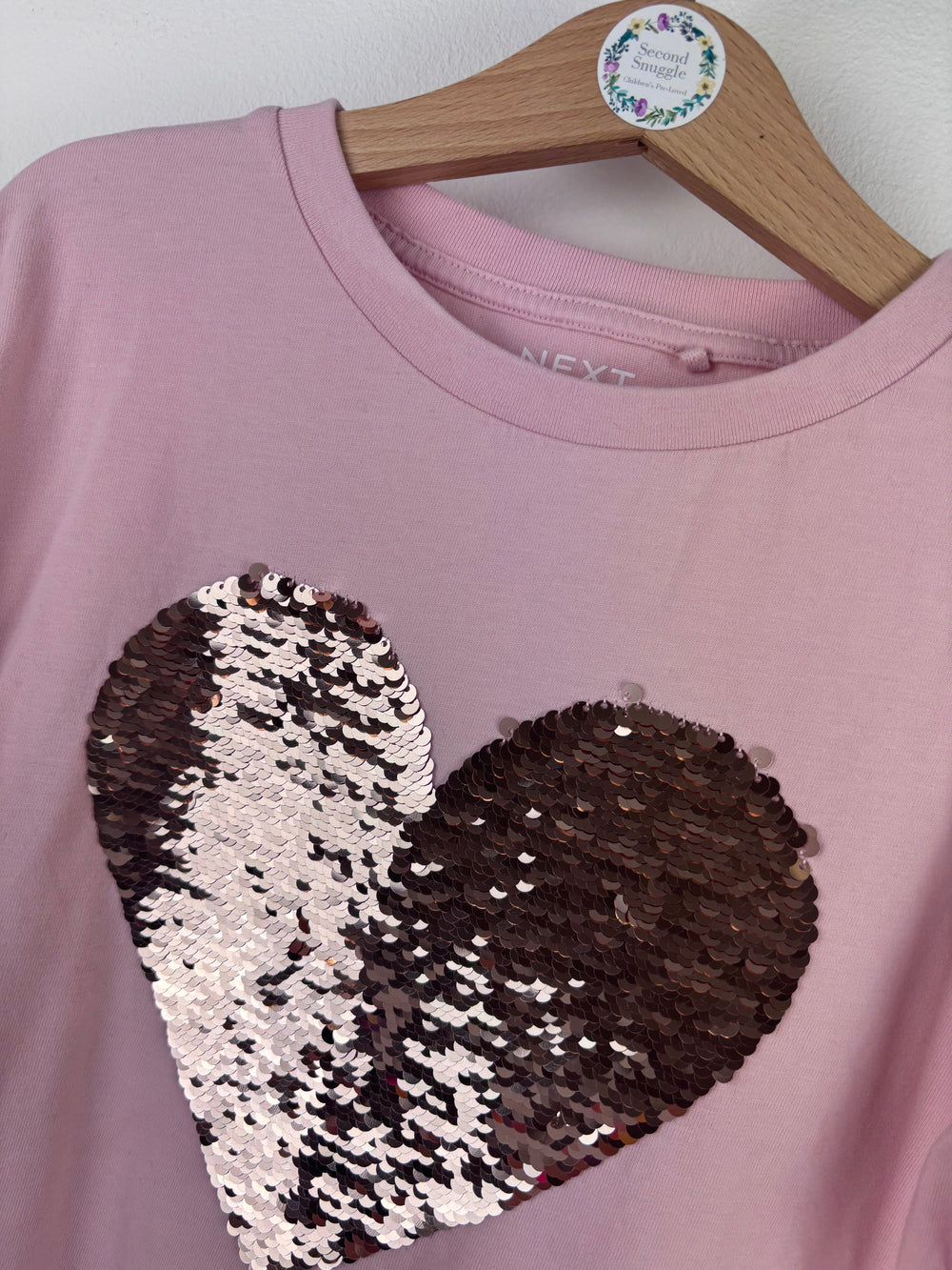 Next Pink Sequin Heart Top 6 Years-Tops-Second Snuggle Preloved