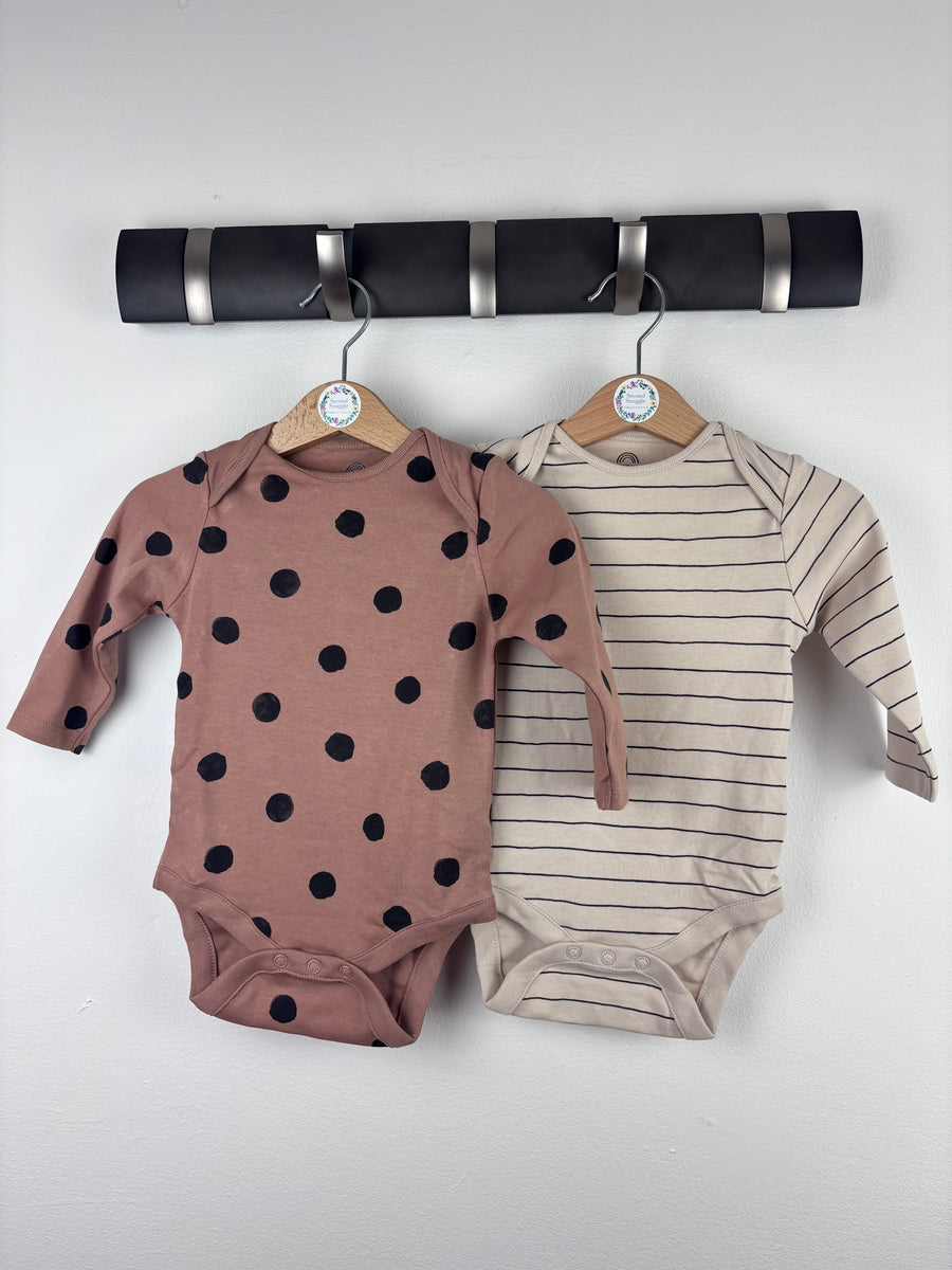 Next Stripe and Spot Bodysuits 6-9 Months-Vests-Second Snuggle Preloved