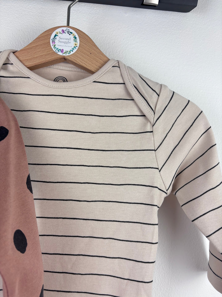 Next Stripe and Spot Bodysuits 6-9 Months-Vests-Second Snuggle Preloved