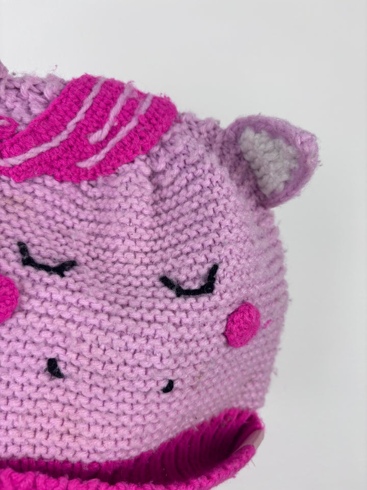 Joules Pink Unicorn Knit Hat 8-12 Years-Hats-Second Snuggle Preloved