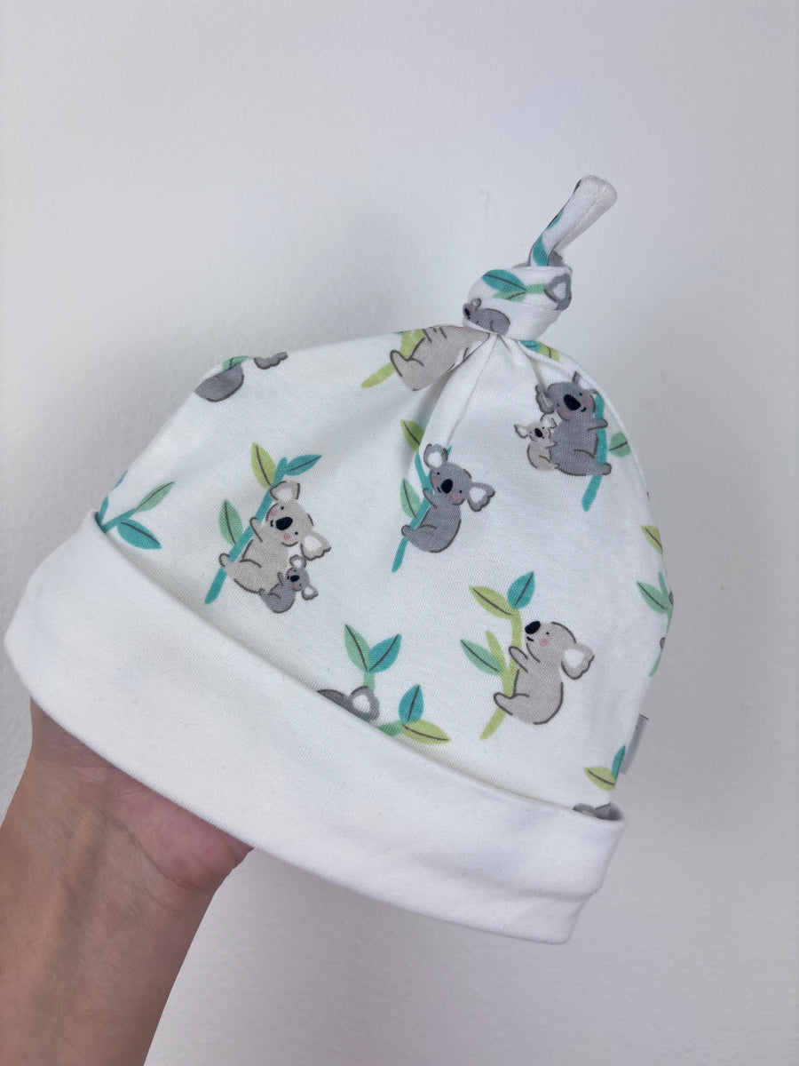 JoJo Maman Bebe Koala Print Hat 3-6 Months-Hats-Second Snuggle Preloved