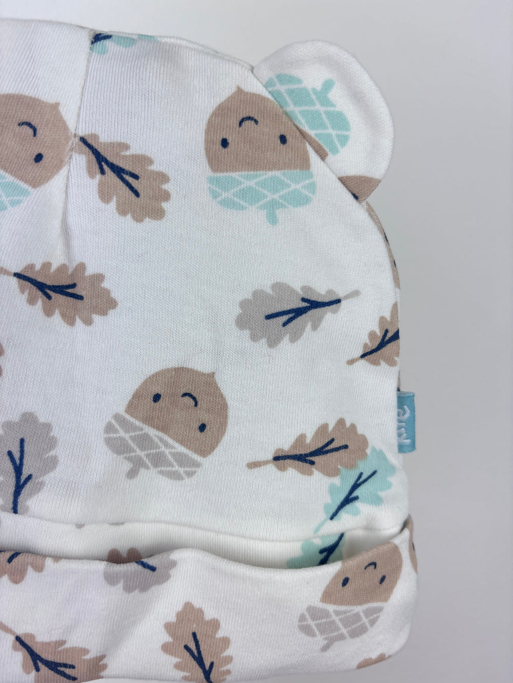 Kite White Acorn Print Hat 6-12 Months-Hats-Second Snuggle Preloved