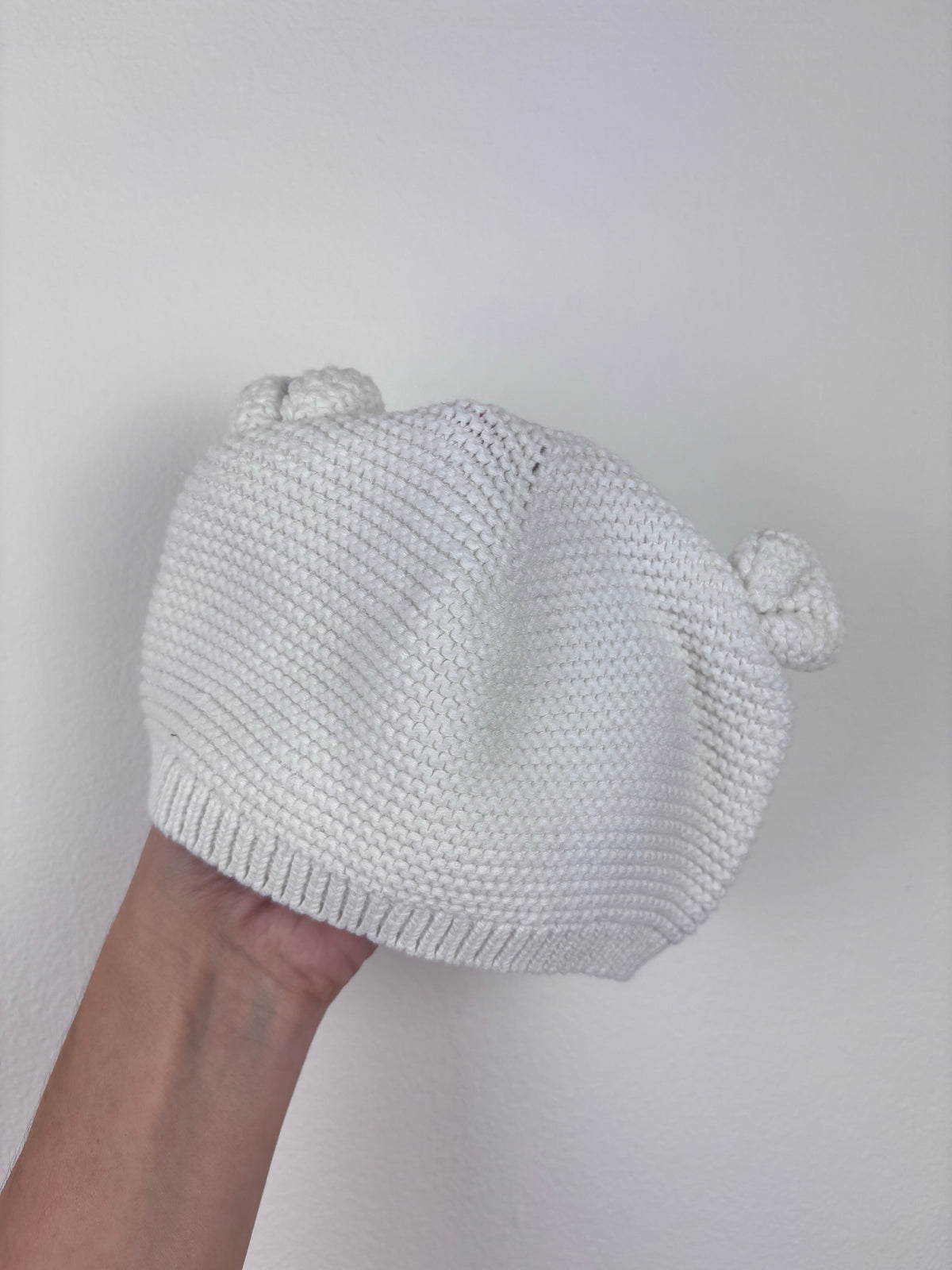 Tu White Knit Hat 3-6 Months-Hats-Second Snuggle Preloved
