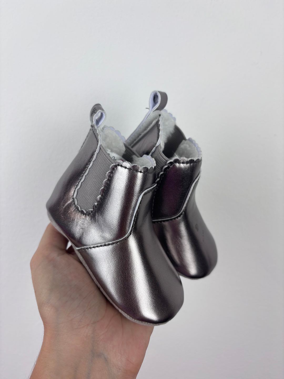 Next Metallic Booties 3-6 Months-Boots-Second Snuggle Preloved