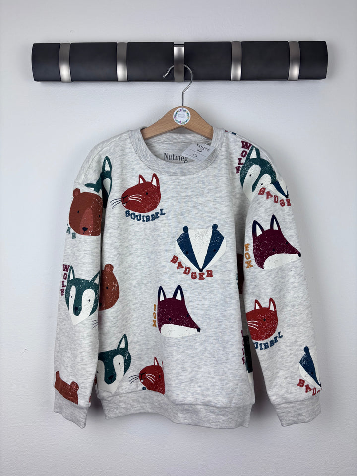 Nutmeg Animal Print Jumper 6-7 Years-Jumpers-Second Snuggle Preloved