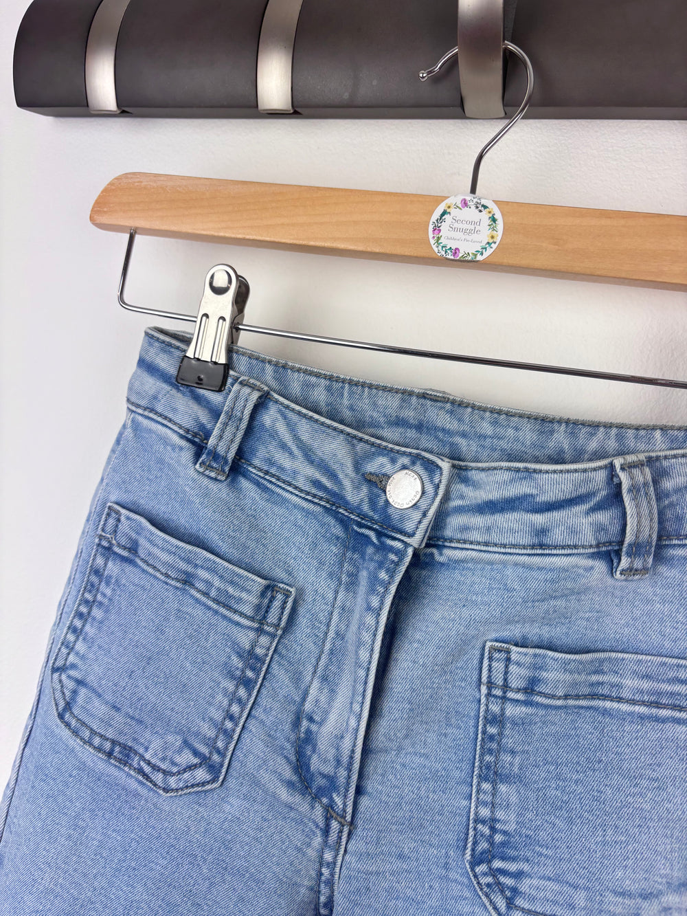 Next Light Blue Wide Leg Jeans 6 Years-Trousers-Second Snuggle Preloved