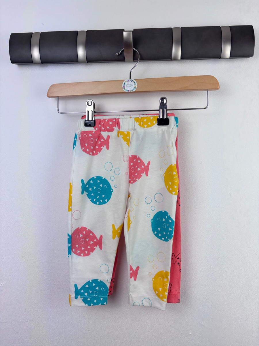Lucy & Sam Fish Print Leggings 9-12 Months-Leggings-Second Snuggle Preloved