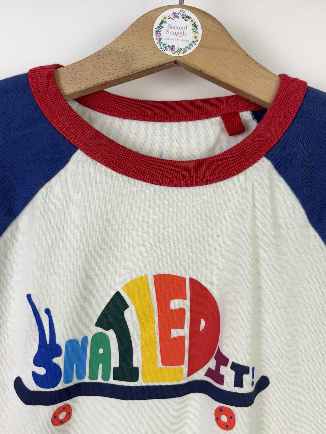 Boden Snail Print Long Sleeve Top 7–8 Years