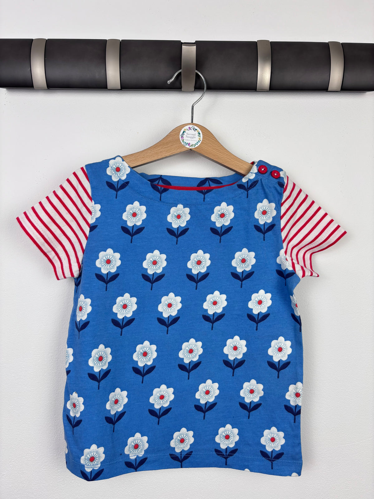 Boden Floral Print T-Shirt 6-7 Years-Tops-Second Snuggle Preloved