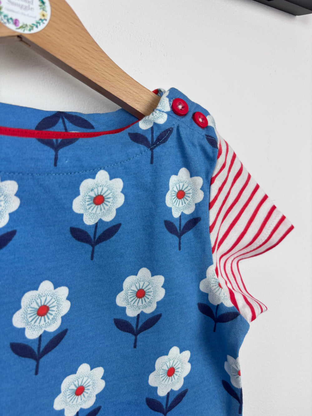 Boden Floral Print T-Shirt 6-7 Years-Tops-Second Snuggle Preloved