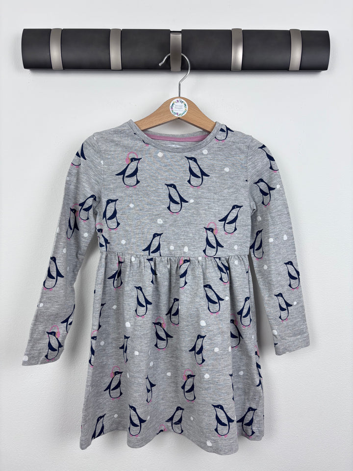 M&S Grey Penguin Dress 3-4 Years-Dresses-Second Snuggle Preloved