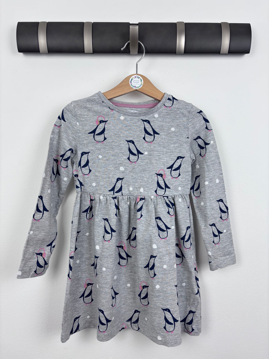 M&S Grey Penguin Dress 3-4 Years-Dresses-Second Snuggle Preloved