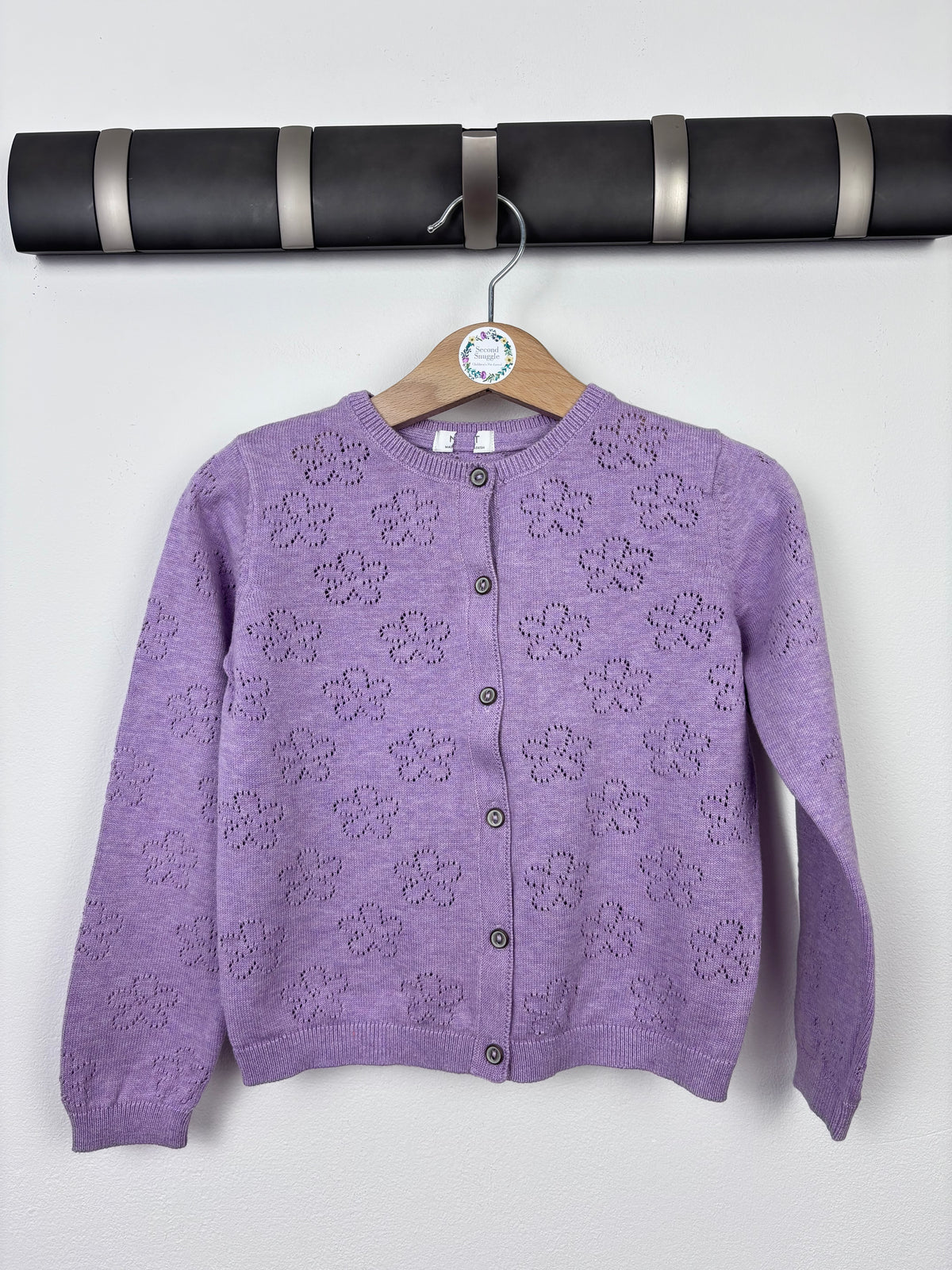 Next Floral Purple Cardigan 9-12 Months-Cardigans-Second Snuggle Preloved