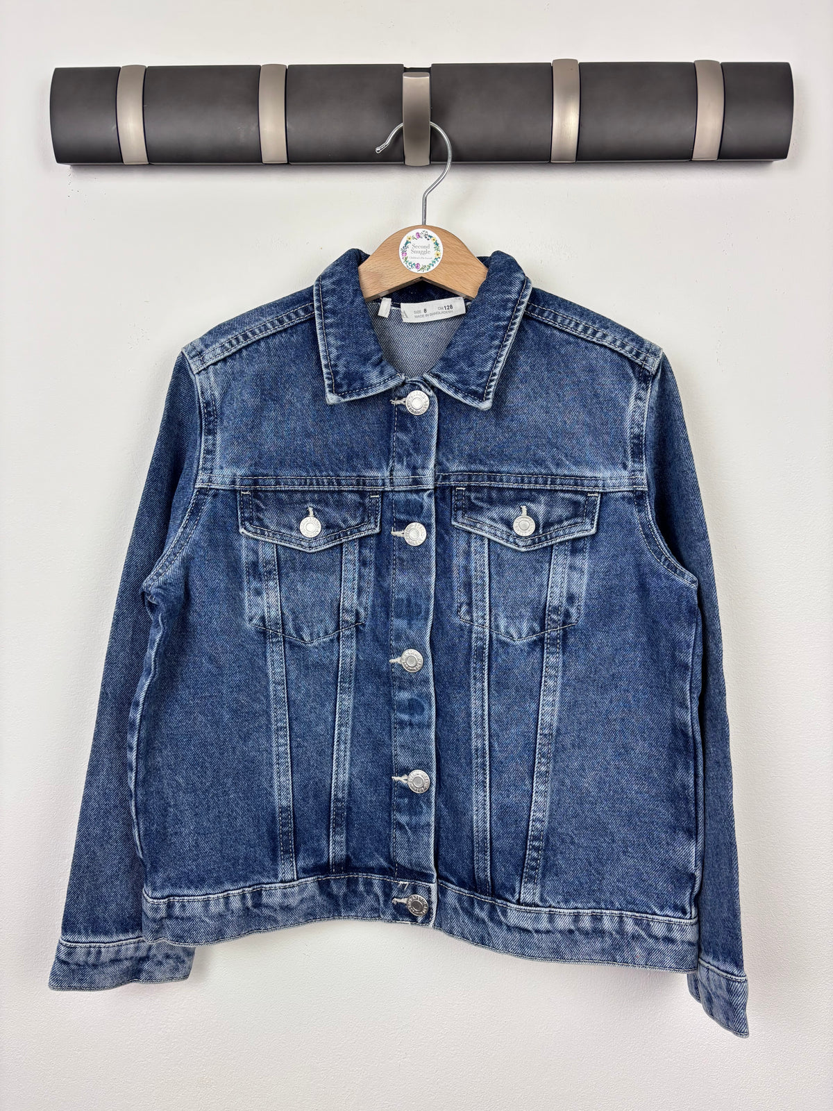 Ex Zara Blue Denim Jacket-Jackets-Second Snuggle Preloved